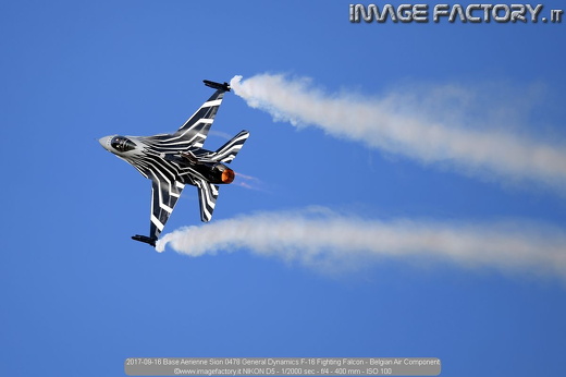 2017-09-16 Base Aerienne Sion 0478 General Dynamics F-16 Fighting Falcon - Belgian Air Component